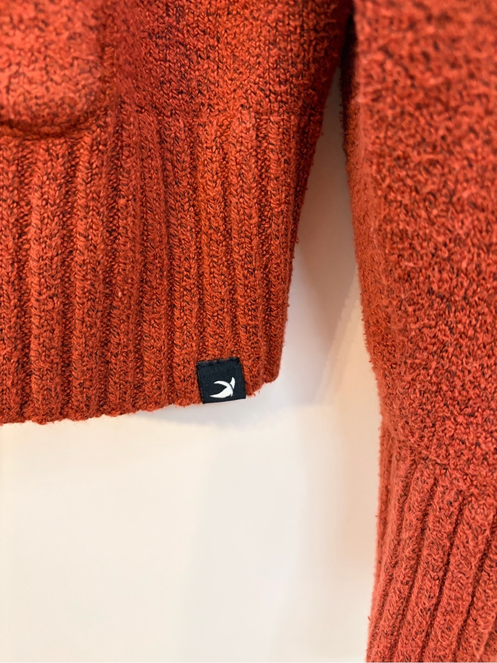 Glyder Unisex Knit Up Hoodie in Brick Red, Size Medium for Men and Women - Picture 9 of 13
